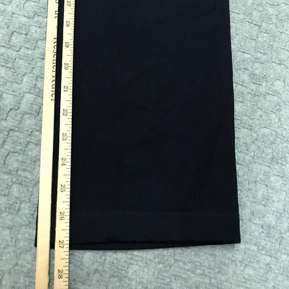 St. John Sport Pants Womens 4 Black Straight Leg Gold Hardware Made in USA Logo - Picture 8 of 9